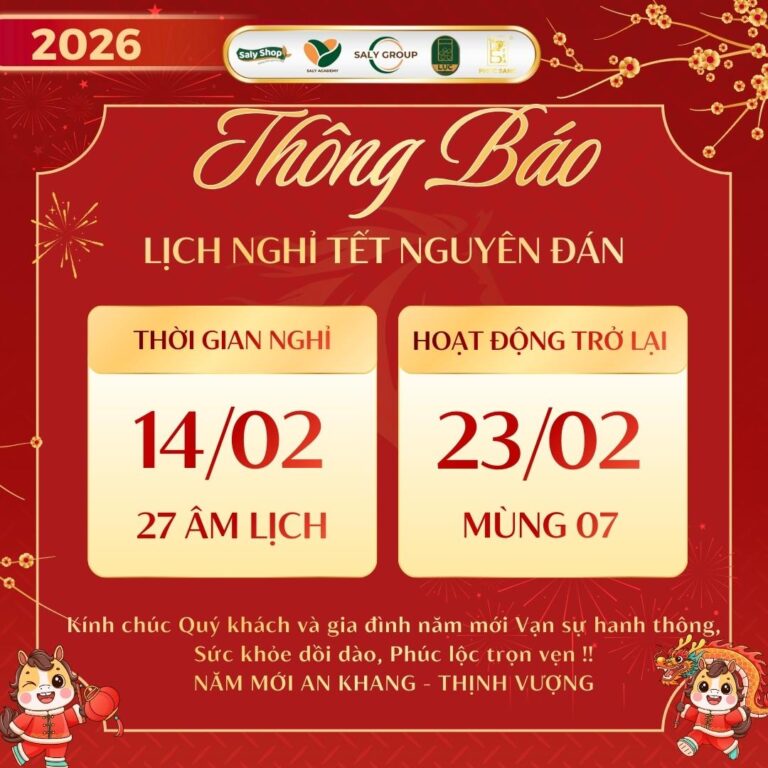 SaLy Group th&ocirc;ng b&aacute;o nghỉ Tết Nguy&ecirc;n Đ&aacute;n B&iacute;nh Ngọ 2026