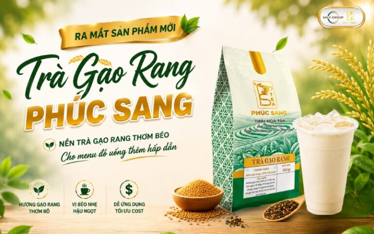 Ra mắt Tr&agrave; Gạo Rang Ph&uacute;c Sang - Hương gạo rang thơm r&otilde;, tối ưu cost cho qu&aacute;n