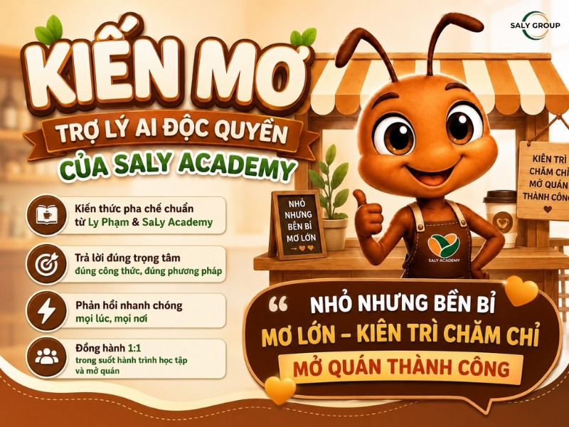 Kiến Mơ được sinh ra chỉ để hỗ trợ người học pha chế và chủ quán F&B