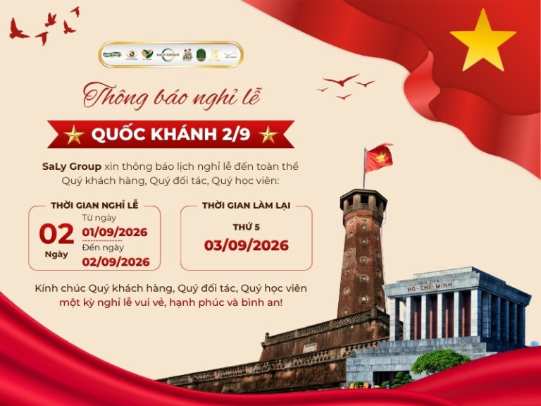SaLy Group Th&ocirc;ng B&aacute;o Lịch Nghỉ Lễ Quốc Kh&aacute;nh 2/9/2026